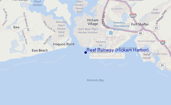 carte de localisation de Reef Runway (Hickam Harbor)