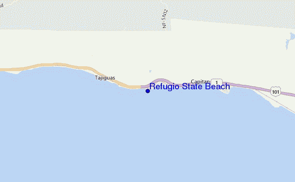 carte de localisation de Refugio State Beach