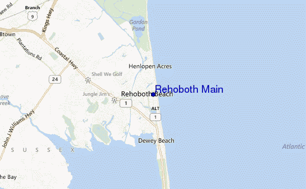 carte de localisation de Rehoboth Main