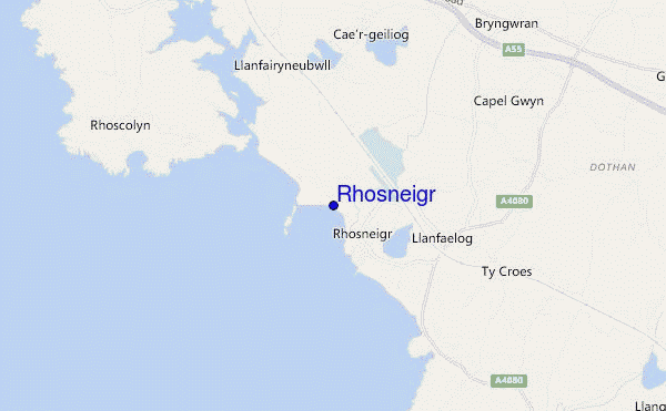 carte de localisation de Rhosneigr