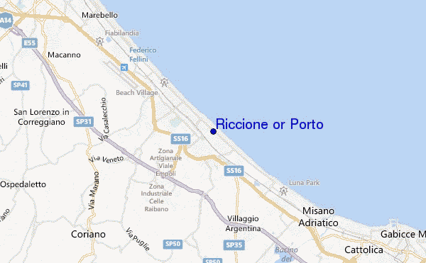 carte de localisation de Riccione or Porto