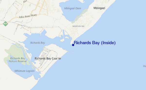 carte de localisation de Richards Bay (Inside)