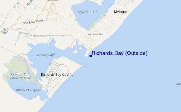 carte de localisation de Richards Bay (Outside)