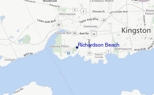 carte de localisation de Richardson Beach