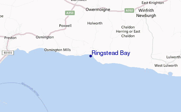 carte de localisation de Ringstead Bay