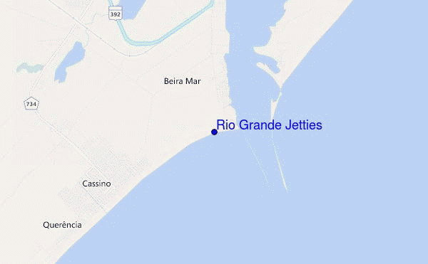 carte de localisation de Rio Grande Jetties