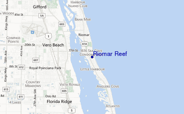 carte de localisation de Riomar Reef