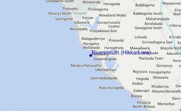 carte de localisation de Rivermouth (Hikkaduwa)