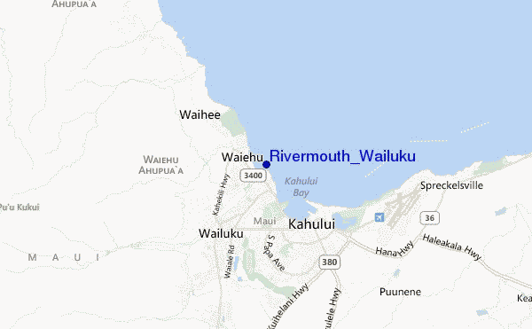 carte de localisation de Rivermouth_Wailuku
