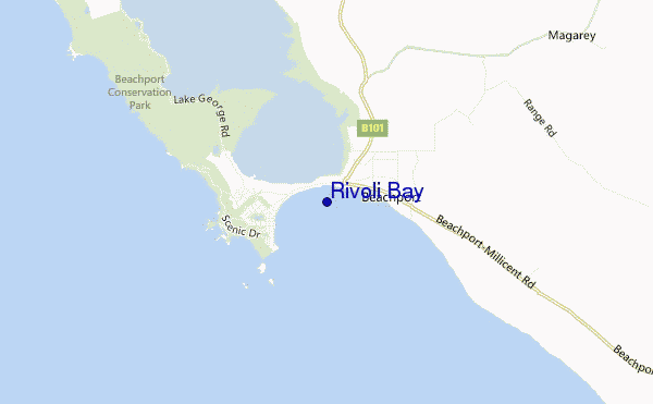 carte de localisation de Rivoli Bay