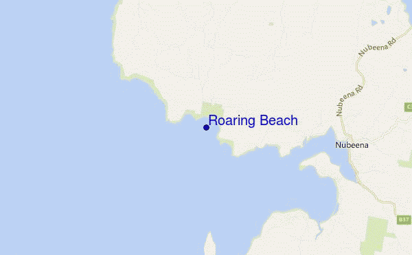 carte de localisation de Roaring Beach