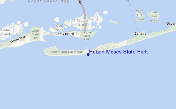 carte de localisation de Robert Moses State Park