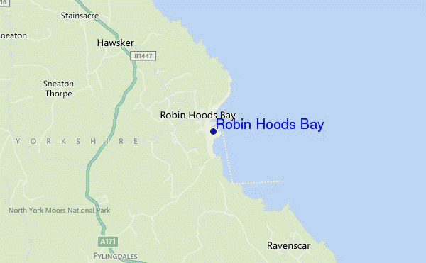 carte de localisation de Robin Hoods Bay