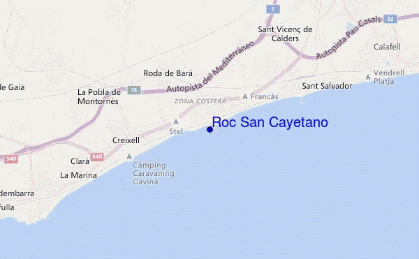 carte de localisation de Roc San Cayetano