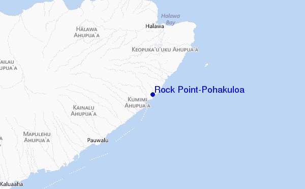 carte de localisation de Rock Point/Pohakuloa