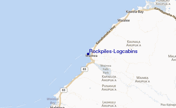 carte de localisation de Rockpiles/Logcabins