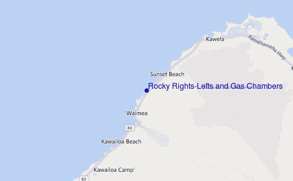 carte de localisation de Rocky Rights/Lefts and Gas Chambers