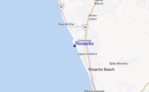 carte de localisation de Rosarito