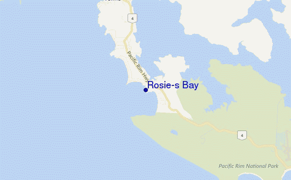 carte de localisation de Rosie's Bay