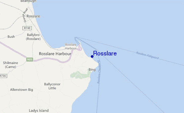 carte de localisation de Rosslare