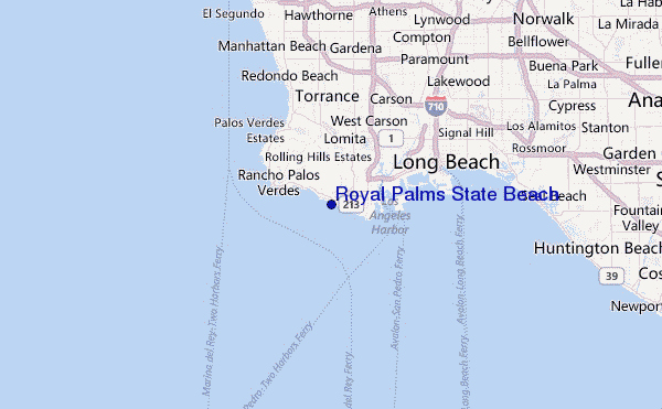 Royal Palms State Beach Location Map