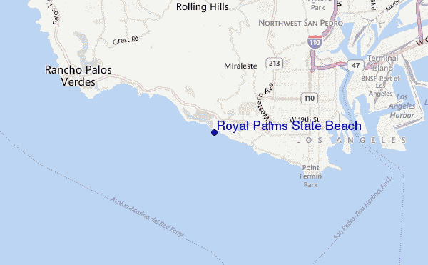 carte de localisation de Royal Palms State Beach