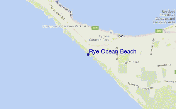 carte de localisation de Rye Ocean Beach