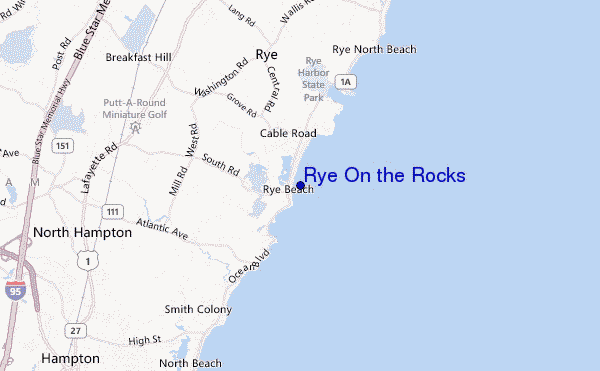 carte de localisation de Rye On the Rocks