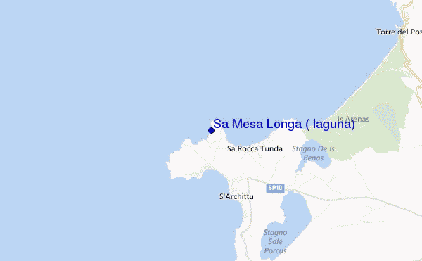 carte de localisation de Sa Mesa Longa ( laguna)
