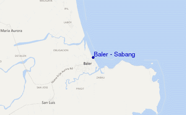 carte de localisation de Baler - Sabang
