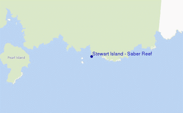 carte de localisation de Stewart Island - Saber Reef