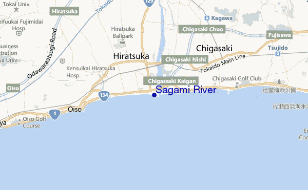 carte de localisation de Sagami River