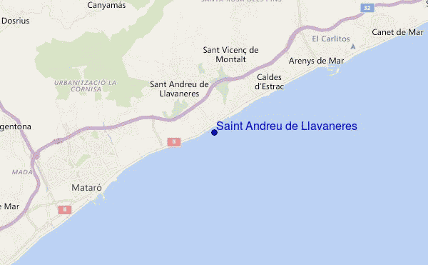 carte de localisation de Saint Andreu de Llavaneres