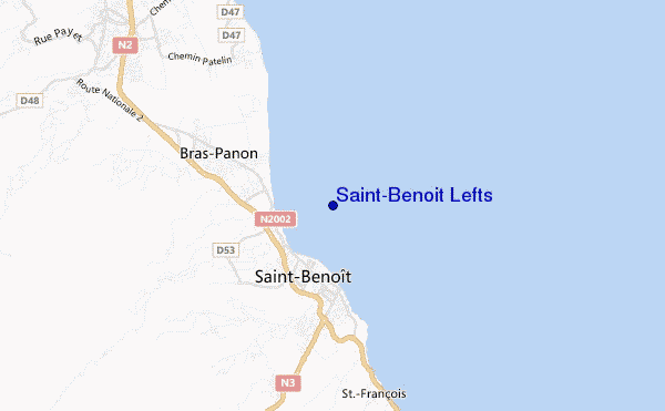 carte de localisation de Saint-Benoit Lefts
