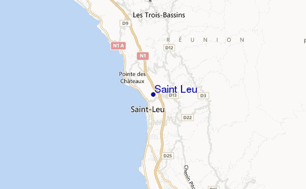 carte de localisation de Saint Leu