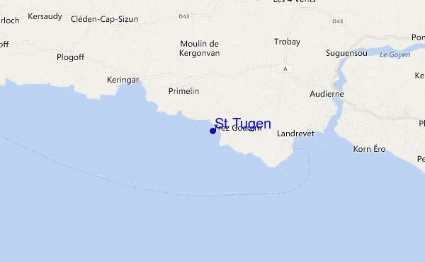 carte de localisation de St Tugen