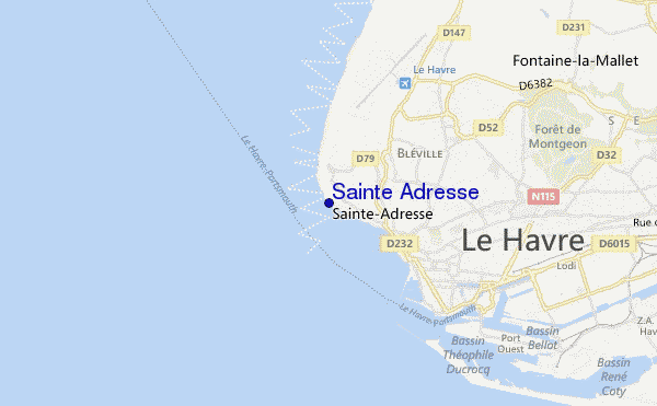 carte de localisation de Sainte Adresse