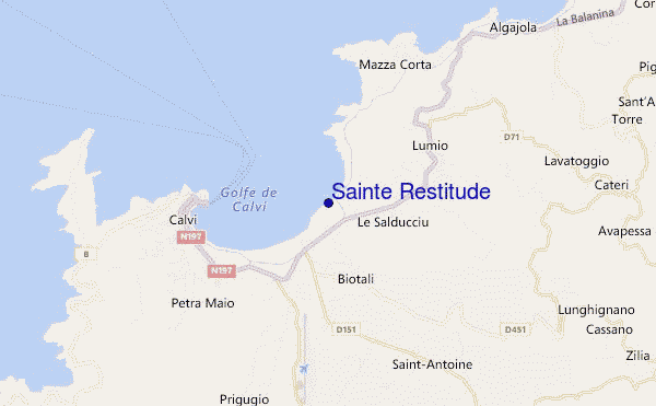 carte de localisation de Sainte Restitude