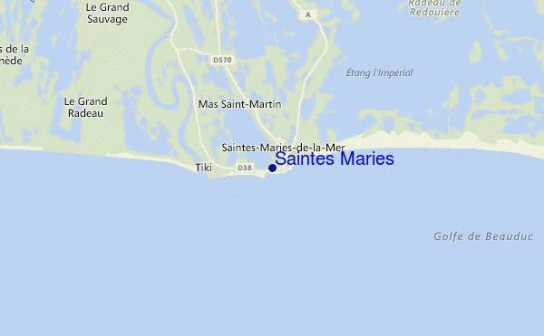 carte de localisation de Saintes Maries
