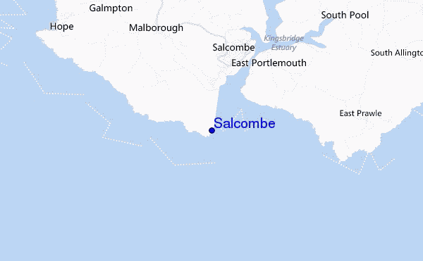carte de localisation de Salcombe