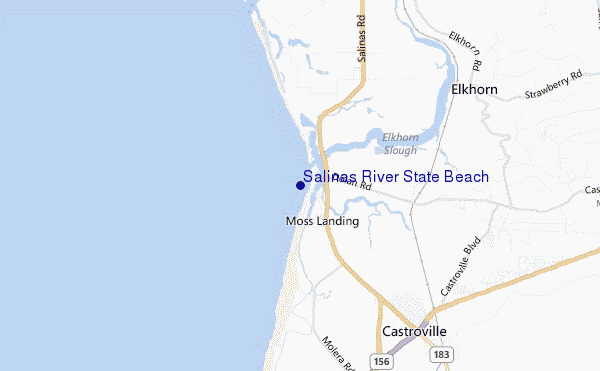 carte de localisation de Salinas River State Beach