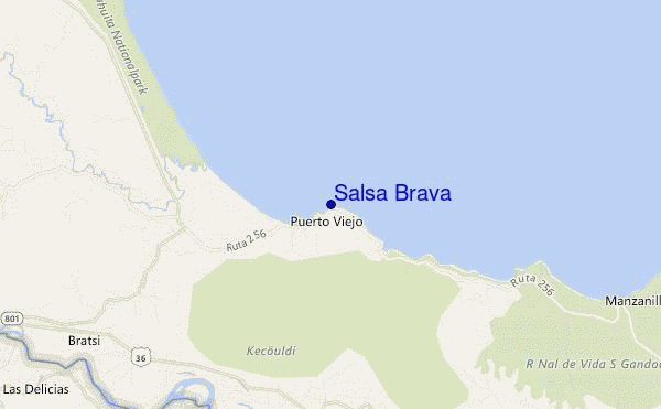 carte de localisation de Salsa Brava