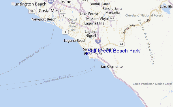 Salt Creek Beach Park Location Map