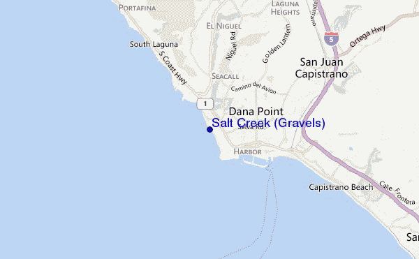carte de localisation de Salt Creek (Gravels)