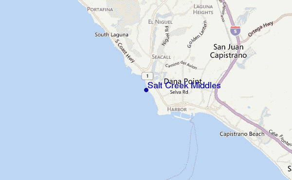 carte de localisation de Salt Creek Middles