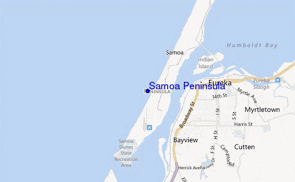 carte de localisation de Samoa Peninsula