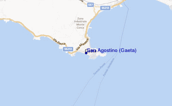 carte de localisation de San Agostino (Gaeta)