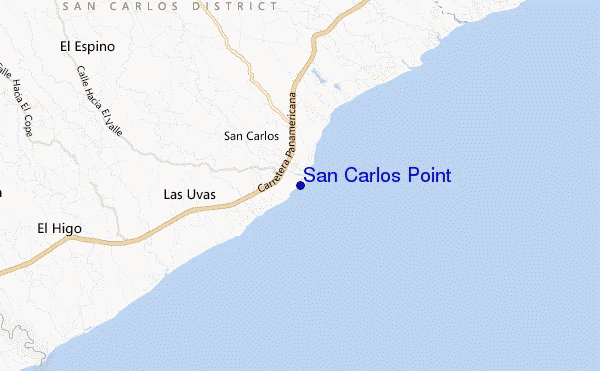 carte de localisation de San Carlos Point