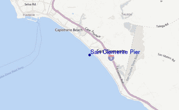 carte de localisation de San Clemente Pier