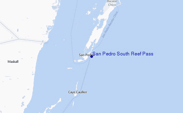 San Pedro South Reef Pass Location Map